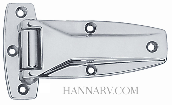 Chrome Flush Hinge 104 Refrigerator Door Hinge - 5/16 Inch Pin - 3-1/4 Inches Wide x 5-1/2 Inches Long